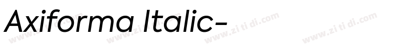 Axiforma Italic字体转换